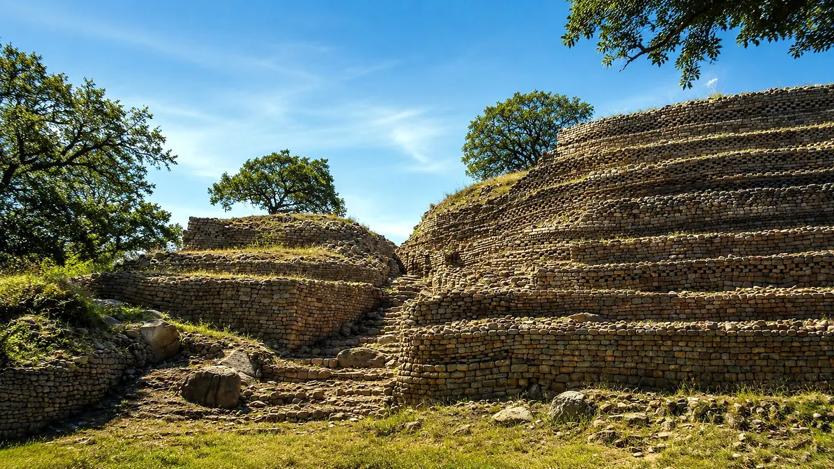 The terraced dry-stone walls of Khami Ruins